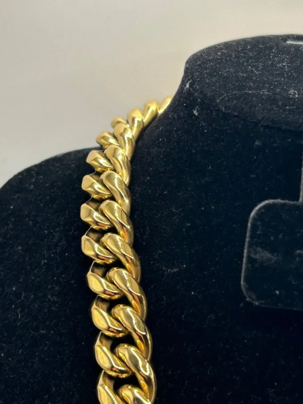 Miami Cuban Link Chain 14mm 20 Inch Real Gold Stainless Steel Plated Mens Solid
